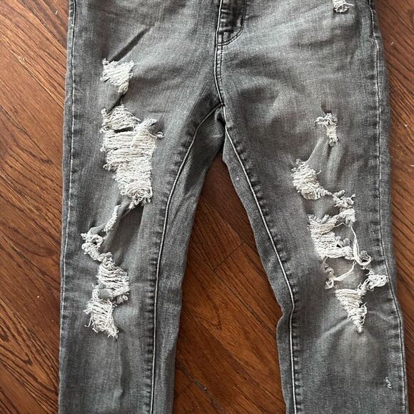 Levi’s 721 Women’s Size 29 High Rise Skinny Jeans Gray Distressed Denim Stretch - Picture 3 of 8